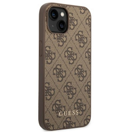 Guess GHUHCP14MG4GFBR iPhone 14 Plus 6,7" rudas/ rudas kietas dėklas 4G metalinis auksinis logotipas