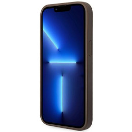 Guess GHUHCP14MG4GFBR iPhone 14 Plus 6,7" rudas/ rudas kietas dėklas 4G metalinis auksinis logotipas