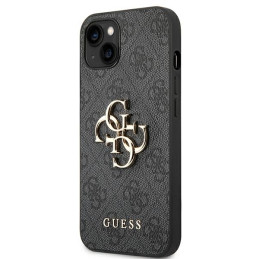 Guess 4G Big Metal Logo dėklas iPhone 14 - pilkas