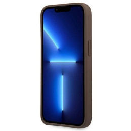 Guess 4G Big Metal Logo dėklas, skirtas iPhone 14 Pro Max - rudas