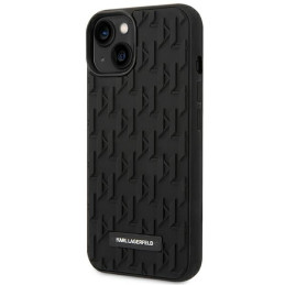 Karl Lagerfeld 3D Monogram dėklas iPhone 14 Plus - juodas