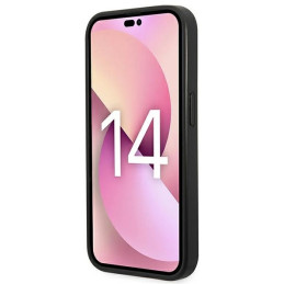 Karl Lagerfeld Saffiano Karl& 39 s Head Patch dėklas, skirtas iPhone 14 Pro – sidabrinis