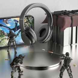 Dudao X22Pro ant ausies uždedamos belaidės Bluetooth 5.3 ausinės – juodos