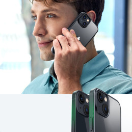 „Ugreen LP634 Kickstand“ apsauginis dėklas, kietas dėklas su gelio rėmeliu ir įmontuotu stovu „iPhone 14 Plus“ (90925)