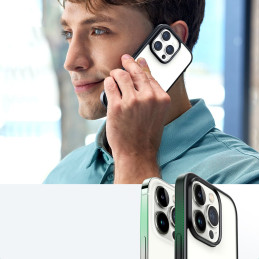 Ugreen LP635 Kickstand Protective Case standus dėklas su gelio rėmeliu ir įmontuotu stovu iPhone 14 Pro juodas (90926)