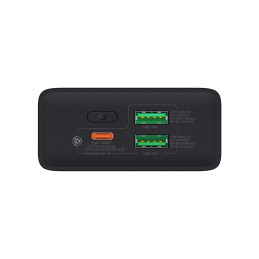 Baseus Adaman2 20000mAh 30W maitinimo blokas 2x USB-A / USB-C PD / QC / SCP / Oppo Super VOOC - juoda