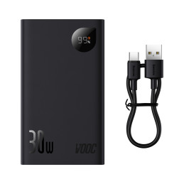 Baseus Adaman2 20000mAh 30W maitinimo blokas 2x USB-A / USB-C PD / QC / SCP / Oppo Super VOOC - juoda