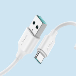Joyroom ilgalaikis A9 serijos USB-A / USB-C 3A laidas 1 m - baltas
