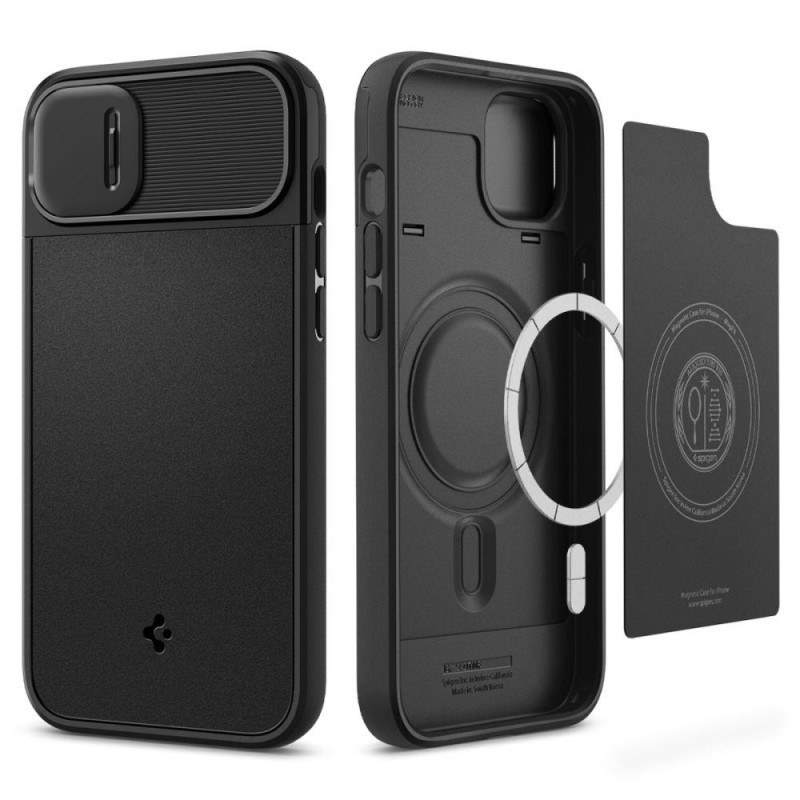 Spigen Optik Armor Mag dėklas su MagSafe iPhone 14 Plus - juodas