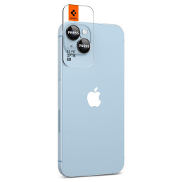 Spigen Glas.tR EZ Fit Optik Camera Protector iPhone 14 / Plus / 15 / Plus - Juoda 2 vnt.