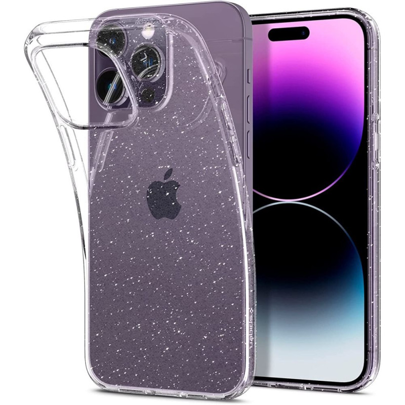 Spigen Liquid Crystal dėklas iPhone 14 Pro Max - skaidrus ir blizgantis