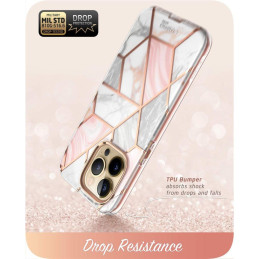 Supcase Cosmo dėklas iPhone 14 Pro - rožinis marmuras