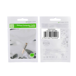 „Ugreen“ garso adapterio lizdas, 3,5 mm vyriškas ir 2,5 mm moteriškas juodas lizdas (20502)