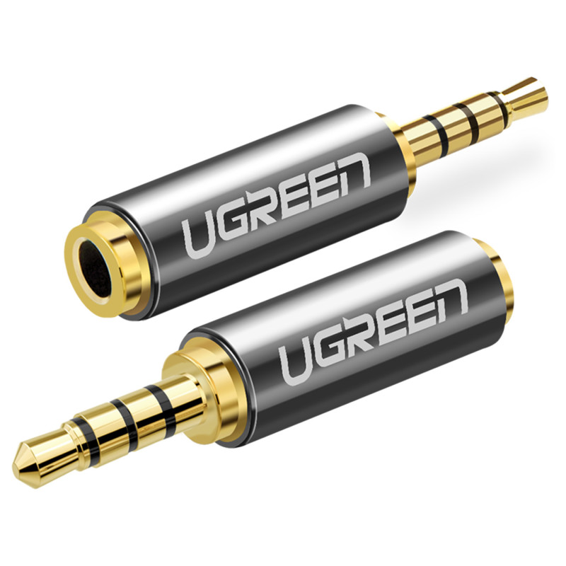 Ugreen garso adapterio jungtis 2,5 mm kištukinis lizdas 3,5 mm moteriškas juodas (20501)