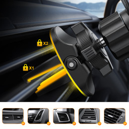 Joyroom magnetinis automobilio telefono laikiklis, skirtas oro ventiliacijai, pilkas (JR-ZS311)