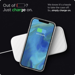 Spigen Liquid Crystal dėklas iPhone 12 / iPhone 12 Pro - skaidrus ir blizgantis