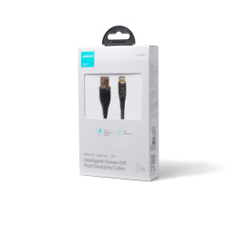 Joyroom Star-Cloud Series A3 USB-A/ Lightning 2,4A 1,2 m laidas su išmaniuoju jungikliu – juodas