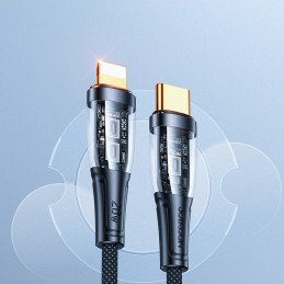 Joyroom Star-Cloud Series A3 USB-C / Lightning 20W 1,2 m laidas su išmaniuoju jungikliu – juodas