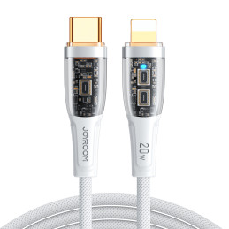 Joyroom Star-Cloud Series A3 USB-C / Lightning 20W 1,2 m laidas su išmaniuoju jungikliu – baltas