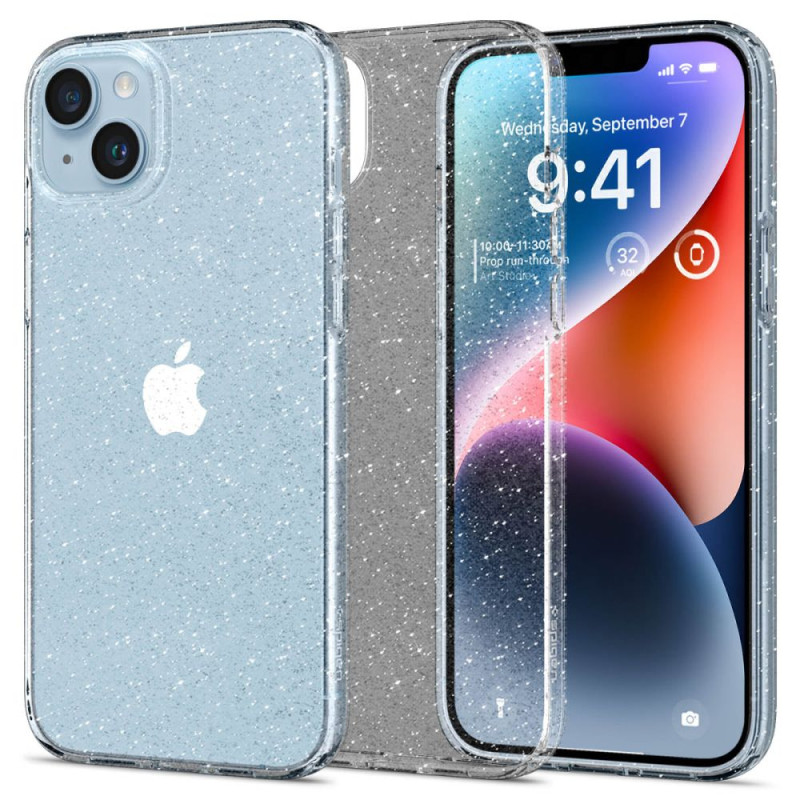 Spigen Liquid Crystal dėklas iPhone 14 - skaidrus ir blizgantis