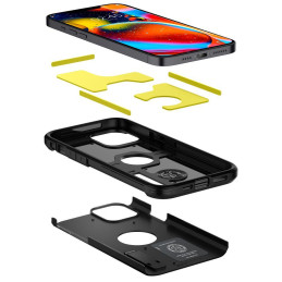 Spigen Tough Armor dėklas iPhone 12 / iPhone 12 Pro - juodas