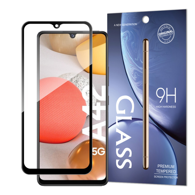 Grūdintas stiklas Samsung Galaxy A42 grūdintas stiklas, kietumas 9H (pakuotė – vokas)