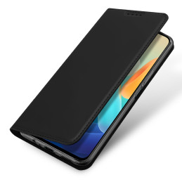 Dux Ducis Skin Pro dėklas Vivo Y16 / Y02s piniginės dėklo dangtelis su juodu atvartu