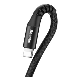 Baseus Fish Eye spyruoklė USB-A / Lightning 2A laidas 1m - juodas