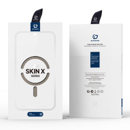 Dux Ducis Skin X Pro dėklas skirtas iPhone 14 Plus su MagSafe ir atvartu - smėlio spalvos