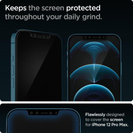 Spigen Glas.tR EZ Fit grūdintas stiklas skirtas iPhone 12 Pro Max - 2 vnt.