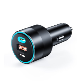 Choetech greitas automobilinis įkroviklis 130W 2xUSB-C + USB-A juodas (TC0011)