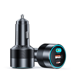 Choetech greitas automobilinis įkroviklis 130W 2xUSB-C + USB-A juodas (TC0011)