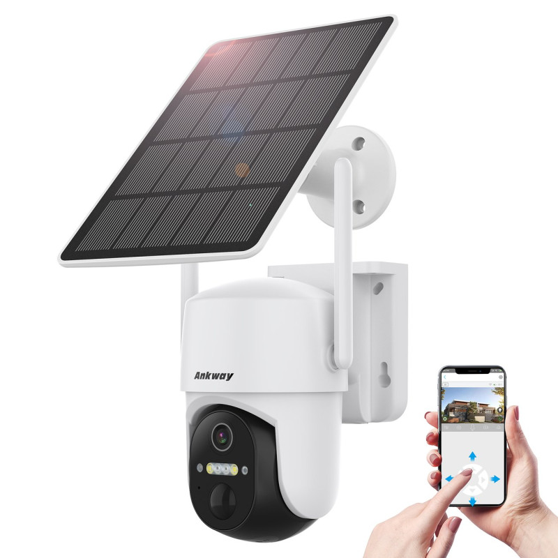 „Choetech“ WiFi kamera su „Android“ / „iOS“ valdymo programėle + 5 W saulės baterija (ASC005)