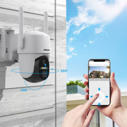 „Choetech“ WiFi kamera su „Android“ / „iOS“ valdymo programėle + 5 W saulės baterija (ASC005)