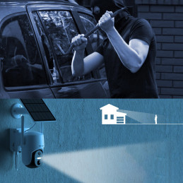 „Choetech“ WiFi kamera su „Android“ / „iOS“ valdymo programėle + 5 W saulės baterija (ASC005)