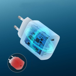 Choetech Q5004 20W PD tinklo įkroviklio rinkinys iPhone 12/ 13 baltas (2 vnt.)