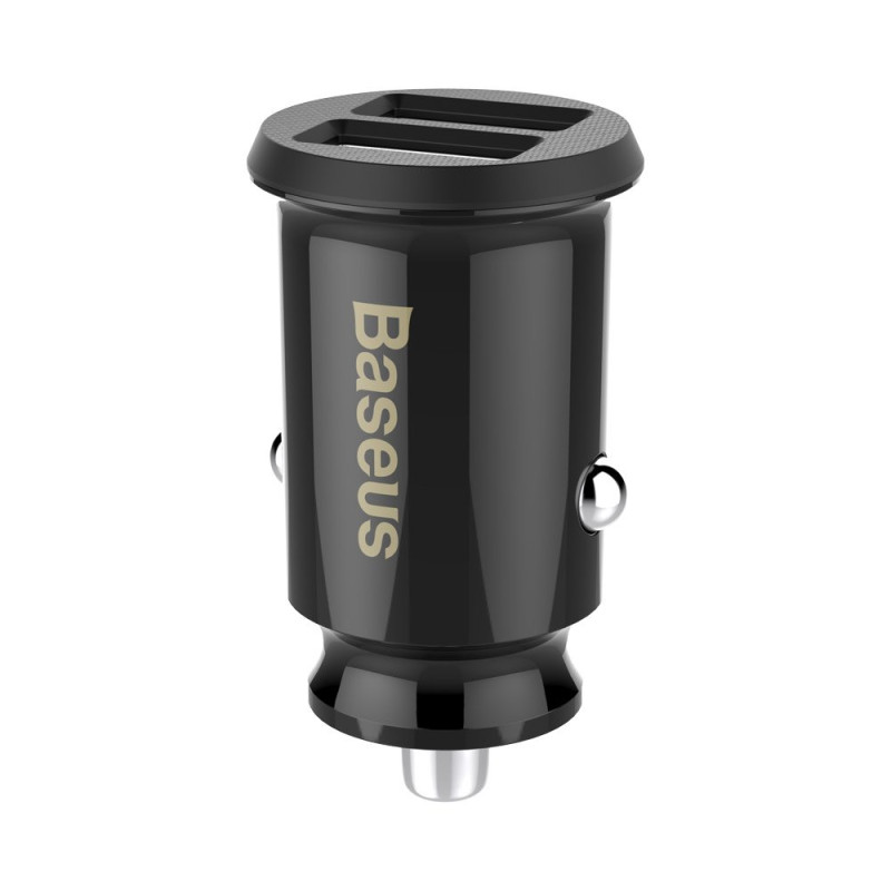 Baseus grūdų automobilinis įkroviklis CCALL-ML01 mini įkroviklis 2x USB-A 3.1A - juodas