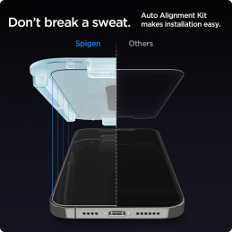 Spigen Glas.tR EZ Fit grūdintas stiklas skirtas iPhone 12 / iPhone 12 Pro - 2 vnt.