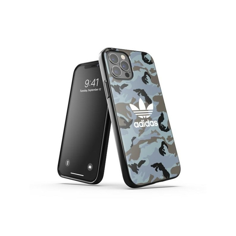 Adidas OR SnapCase Camo dėklas, skirtas iPhone 12 / iPhone 12 Pro – mėlyna ir juoda
