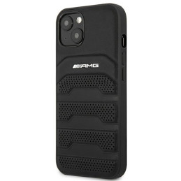 AMG Leather Debossed Lines dėklas, skirtas iPhone 14 Plus - juodas