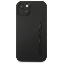 AMG Leather Hot Stamped dėklas iPhone 14 - juodas