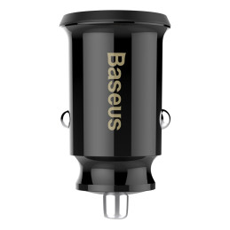 Baseus grūdų automobilinis įkroviklis CCALL-ML01 mini įkroviklis 2x USB-A 3.1A - juodas