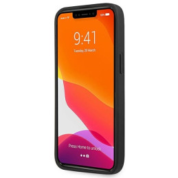 AMG Leather Hot Stamped dėklas, skirtas iPhone 14 Pro Max - juodas