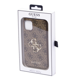 Guess 4G Big Metal Logo dėklas, skirtas iPhone 11 / Xr - rudas
