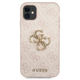 Guess 4G Big Metal Logo dėklas, skirtas iPhone 11 / Xr - rožinis