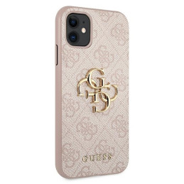Guess 4G Big Metal Logo dėklas, skirtas iPhone 11 / Xr - rožinis