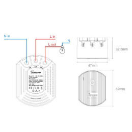 Sonoff D1 Smart Light Dimmer RF 433MHz juodas (M0802010005)