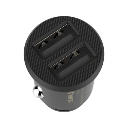 Baseus grūdų automobilinis įkroviklis CCALL-ML01 mini įkroviklis 2x USB-A 3.1A - juodas