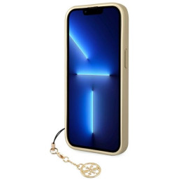 Guess 4G Charms Collection dėklas, skirtas iPhone 14 Plus - rudas