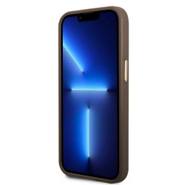Guess 4G Vintage Gold Logo dėklas, skirtas iPhone 14 Plus - rudas